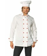 Men&#39;s chef coat full sleeve polycotton kitchen cooking chef coat uniform - £34.18 GBP+
