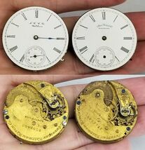 American Waltham Watch Co. pocket watch lot x2 movement face 6s 7j 1888 ... - $46.99