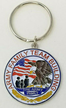 Team Building The Army Family Keychain Vintage Metal Painted - £9.81 GBP