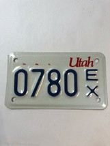  Utah Highway Patrol Exempt Motorcycle License Plate # 0780 EX - £195.55 GBP