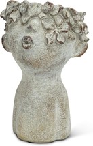 Abbott Collection 27-Baci-188-Sm Sm Kissing Face Planter-7.5&quot; H, Grey. - £26.62 GBP