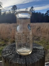 Fruju Co 6 oz. Bottle Atlanta Ga. Milk Bottle Amber Tint Embossed Jar - £13.67 GBP