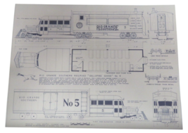 Rio Grande Southern Galloping Goose #5 Blueprint PRINT COPY 14&quot; x 9&quot; - $24.70