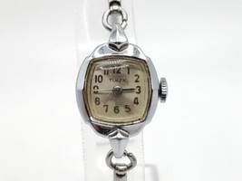 Vintage Timex Mechanical Womens Watch For Parts Or Repair Chrome Plated Bezel - £9.50 GBP