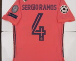 Sergio Ramos #4 Real Madrid UCL Match Slim Pink Away Soccer Jersey 2020-... - $90.00