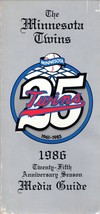 ORIGINAL Vintage 1986 Minnesota Twins Media Guide Kirby Puckett - $14.84