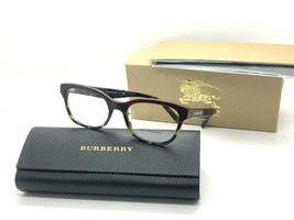 Burberry New Eyeglasses Be 2257 3651 BURGUNDY/HAVANA Green Frame 51-18-140MM Nib - £85.26 GBP