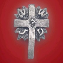 Cross Christian Vintage Pin WWJD Pewter - $12.95