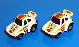 Yatming Pull Back Friction Racer Lot of 2 Tooned Porsche 911 Turbo White JOY - £3.86 GBP