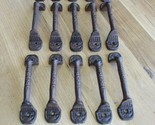 15 Handles Gate Drawer Pulls Pulls Shed Cabinet Door Handles Cast Iron R... - £27.23 GBP