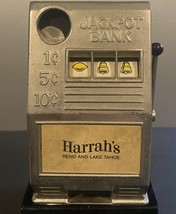 Vintage Harrah&#39;s Metal Jack Pot Slot Machine Toy 1950&#39;s  - £16.03 GBP