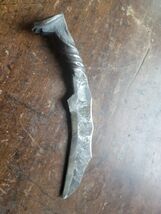Hand Forged 8&quot; RAILROAD SPIKE Hunting Knife With Leaf Finial - €21,12 EUR