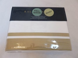 Ralph Lauren Bowery 3P Full queen Duvet Cover shams set Polished Bronze ... - $287.95