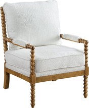 Furniture of America Dedee Mid Century Modern Boucle Fabric Accent Chair with Ar - £458.60 GBP