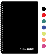 Fitness Logbook (Black) - A5 Undated Workout Journal for Men &amp; Women - P... - $20.42 CAD