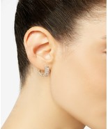 new RALPH LAUREN Gold-Tone Small Stone HUGGIE HOOP earrings 3/5&quot; - £27.61 GBP
