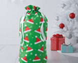 Nuevo 45.7cmx 71.1cm Navidad Santa Claus Hats Verde Afelpado Regalo Bag ... - £3.22 GBP
