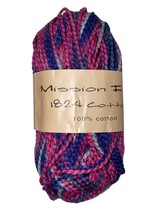 Mission Falls 1824 COTTON WHIRL Worsted Vegan Cotton Yarn 779 Pink Blue Purple - £6.27 GBP