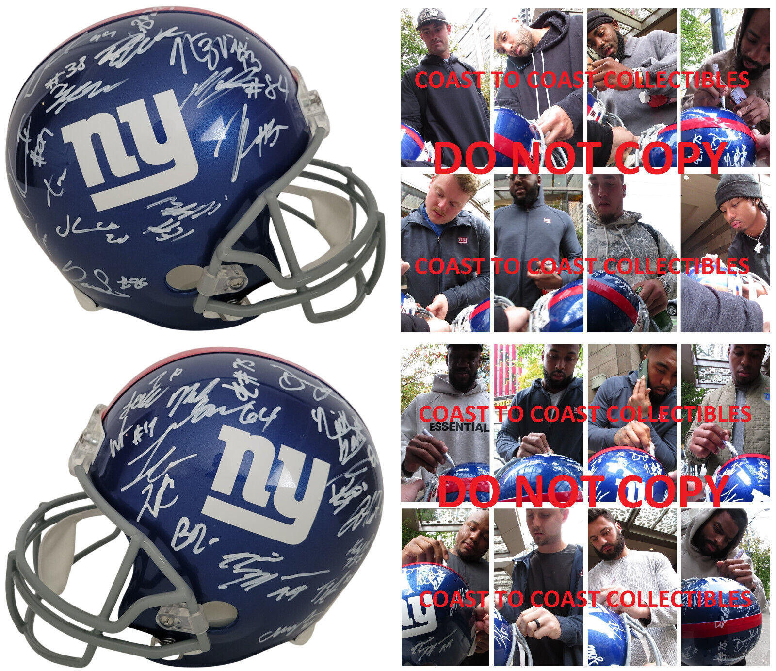 2022 New York Giants team signed full size football helmet COA exact pro... - £854.19 GBP