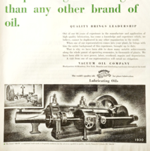 1930 Gargoyle Lubricating Oil Advertisement 600-W Cylinder Machining Lub... - $740.19 MXN