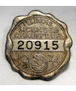1934 Illinois Chauffer License Pin AD469 - £20.46 GBP