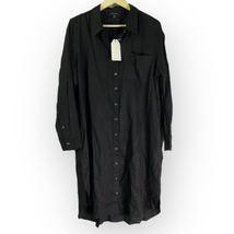 Universal Standard Stretch Linen Button Up Seaside Shirt Dress Long Slee... - £76.47 GBP