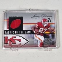 Larry Johnson KC Chiefs Fabric Of The Game #34/75 Leaf Certified Materials 2006 - £10.68 GBP