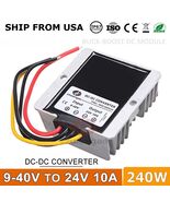 DC 10V 12V 19V 24V 30V TO 24V 10A DC-DC Buck Boost Power Converter Car R... - $40.66