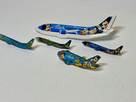 Alaska Airlines Disney Liveries Pin Collection - Original Four and Bonus Vintage - £138.41 GBP