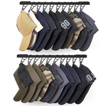 Hat Rack For Wall Baseball Hat Organizer Hanger Caps Holder With 20 Clip... - $29.99