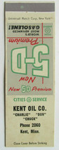 Kent Oil Co. - Kent, Minnesota Cities Service 5-D Gas 20 Strike Matchboo... - £1.59 GBP