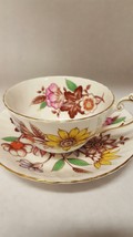 Vintage Cup And Saucer Bone China Made In England Victoria C&amp;E Painted Fragrance - £31.53 GBP