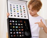 Rock Collection For Kids - 30 Pcs Rocks, Gemstones &amp; Crystals Kit With L... - £56.29 GBP