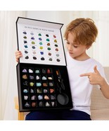 Rock Collection For Kids - 30 Pcs Rocks, Gemstones &amp; Crystals Kit With L... - £55.87 GBP