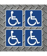 4 - 4&quot; x 4&quot; Handicap Disabled Wheelchair Symbol Window Door Vehicle Viny... - $128.35 MXN