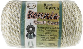 Bonnie Macrame Craft Cord 6mmX100yd-Oatmeal - £17.26 GBP