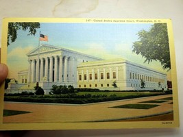 Post Card United States Supreme Court Washington DC Linen 1940&#39;s 147 US Capitol - $7.71