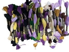 Embroidery Floss Skeins Assorted Colors DMC Cotton Thread Craft Lot of 63 - £9.73 GBP