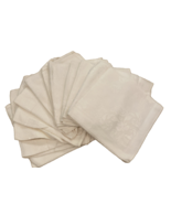 Vintage Damask Ivory Napkins 14&quot; x 14&quot; Set of 12 - $39.04 CAD