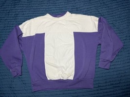 Vintage 1990 Winning Streak Sweatshirt Adult Large Style 23000 Purple White - £9.49 GBP