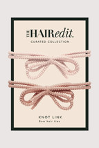 The Hair Edit Blush Knotted Bow Hair Tie Set 2 Pack New - $9.42