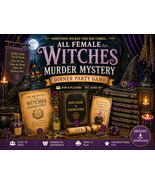 WITCHES ALL FEMALE murder mystery dinner party game download. Instant Do... - $16.95