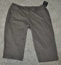 Womens Capris Sag Harbor Brown Slimming Stretch Casual Pants $50 NEW-size 24W - £15.82 GBP