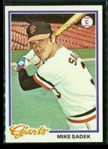 Vintage 1978 TOPPS Baseball Trading Card #8 MIKE SADEK San Francisco Giants - $8.41