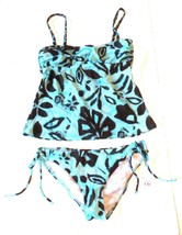Sunsets Kona Reef Blue Bandeaukini Tankini Swimsuit Sz S Top M Bottoms NWT$120 - £46.90 GBP