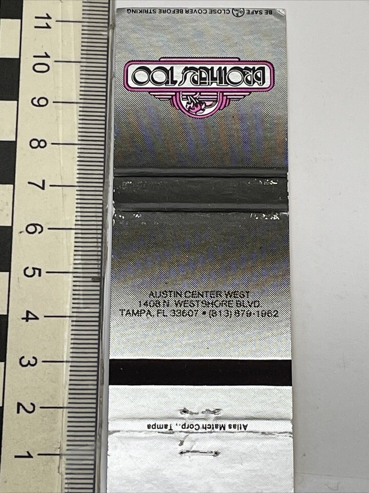 Matchbook Cover  Brothers 100  Austin Center West  Tampa, FL  gmg  Unstruck - $12.38