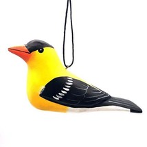 American Goldfinch Bird Fair Trade Nicaragua Wood Handcrafted Ornament - £13.41 GBP