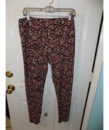 LuLaRoe Black W/Yellow Floral Print Leggings Size Tall and Curvy Women&#39;s... - $495.61 MXN