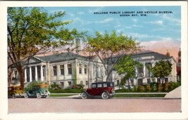 Green Bay Wisconsin Kellogg Public Library and Nevie Museum Postcard X1 - £5.55 GBP