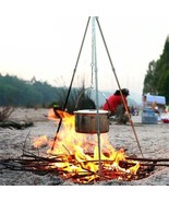 Camping Tripod Campfire Cooking Holder Outdoor Picnic Coffee Pot Hanger ... - $561.41 MXN